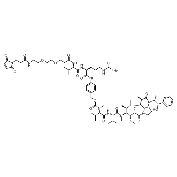 MAL-di-EG-Val-Cit-PAB-MMAE结构式